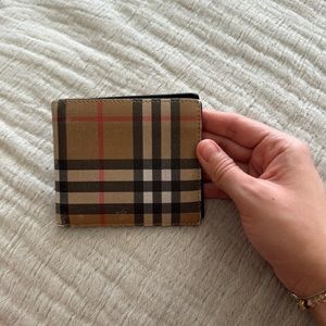 BURBERRY Check Bifold Wallet